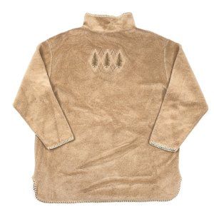 VTG Embroidered Tree Deep Pile Fleece Turtleneck